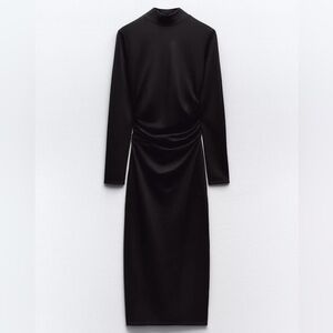 Zara Black Long Sleeve Dress